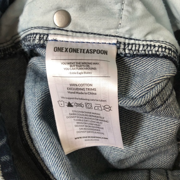 One Teaspoon High Waisted Bandits Denim Shorts - Picture 11 of 12